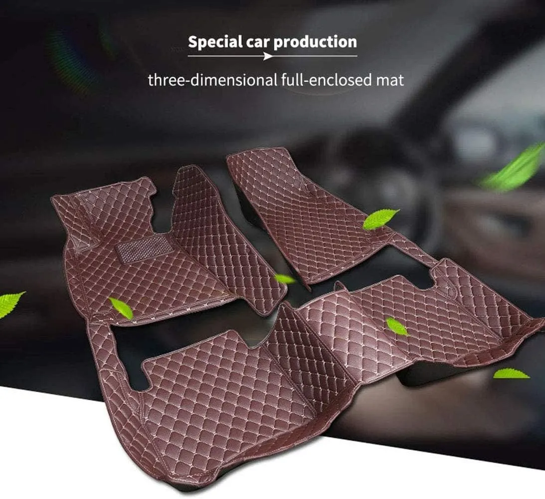 Customized Car Mats are Suitable for Déesse DS 7 / 2018-2020 Year Waterproof Lining Full Set of Environmentally Friendly Flooring (Red Wine,DS 7 / 2018 Year)