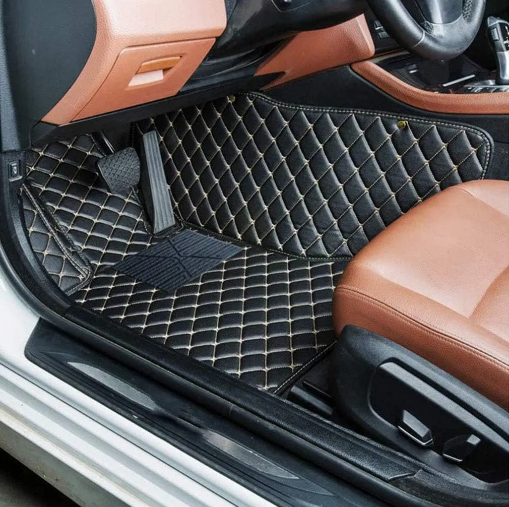 Customized Car Mats are Suitable for Déesse DS 7 / 2018-2020 Year Waterproof Lining Full Set of Environmentally Friendly Flooring (Red Wine,DS 7 / 2018 Year)
