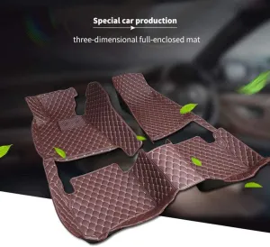 Customized Car Mats are Suitable for Déesse DS 7 / 2018-2020 Year Waterproof Lining Full Set of Environmentally Friendly Flooring (Red Wine,DS 7 / 2018 Year)