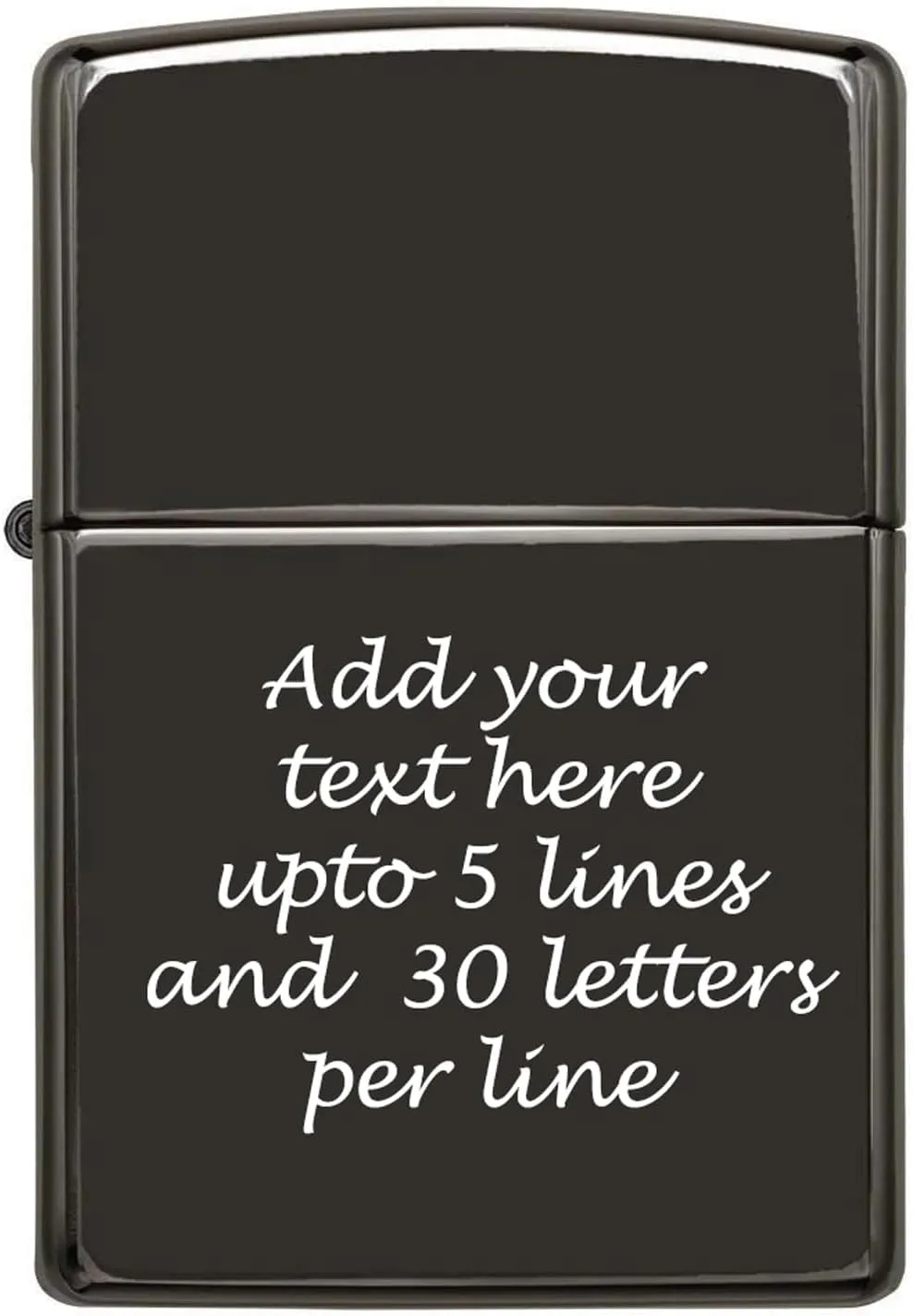 Customized Personalized ZIPPO Classic Windproof Oil Lighter Engraving (Ebony Black)