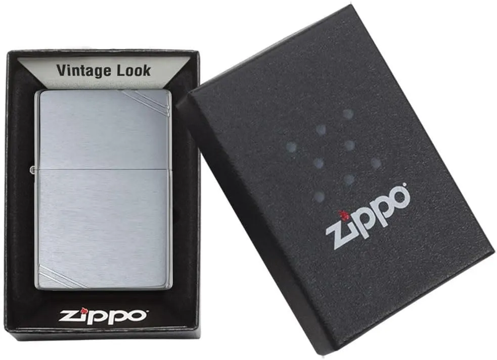 Customized Personalized ZIPPO Classic Windproof Oil Lighter Engraving (Slash Brush Silver)