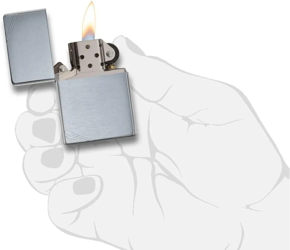 Customized Personalized ZIPPO Classic Windproof Oil Lighter Engraving (Slash Brush Silver)