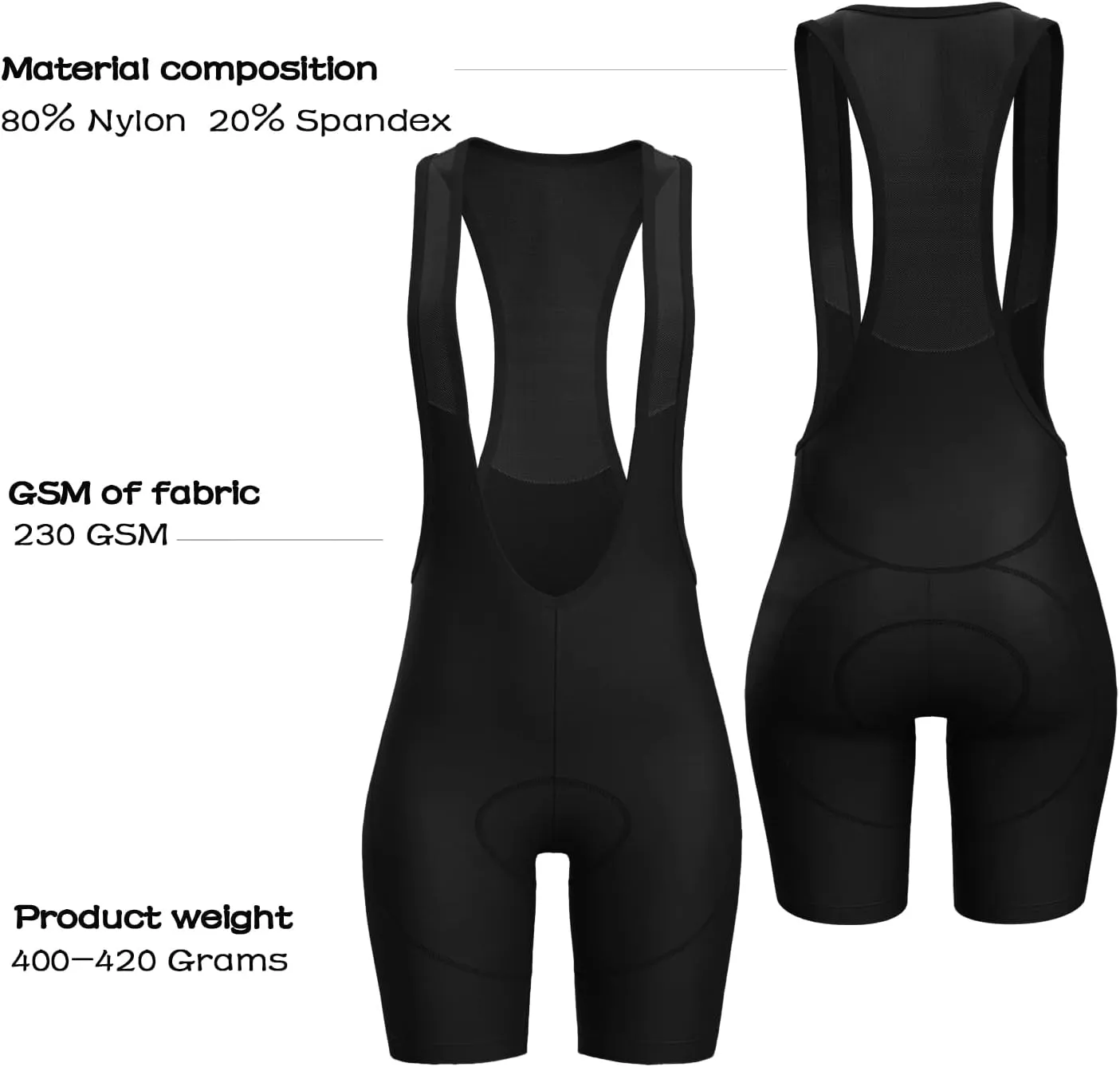 Cycling Bibs Women Padded Bike Shorts Womens Bicycle Shorts with Padding 4D Biking Pants with Mesh Pockets