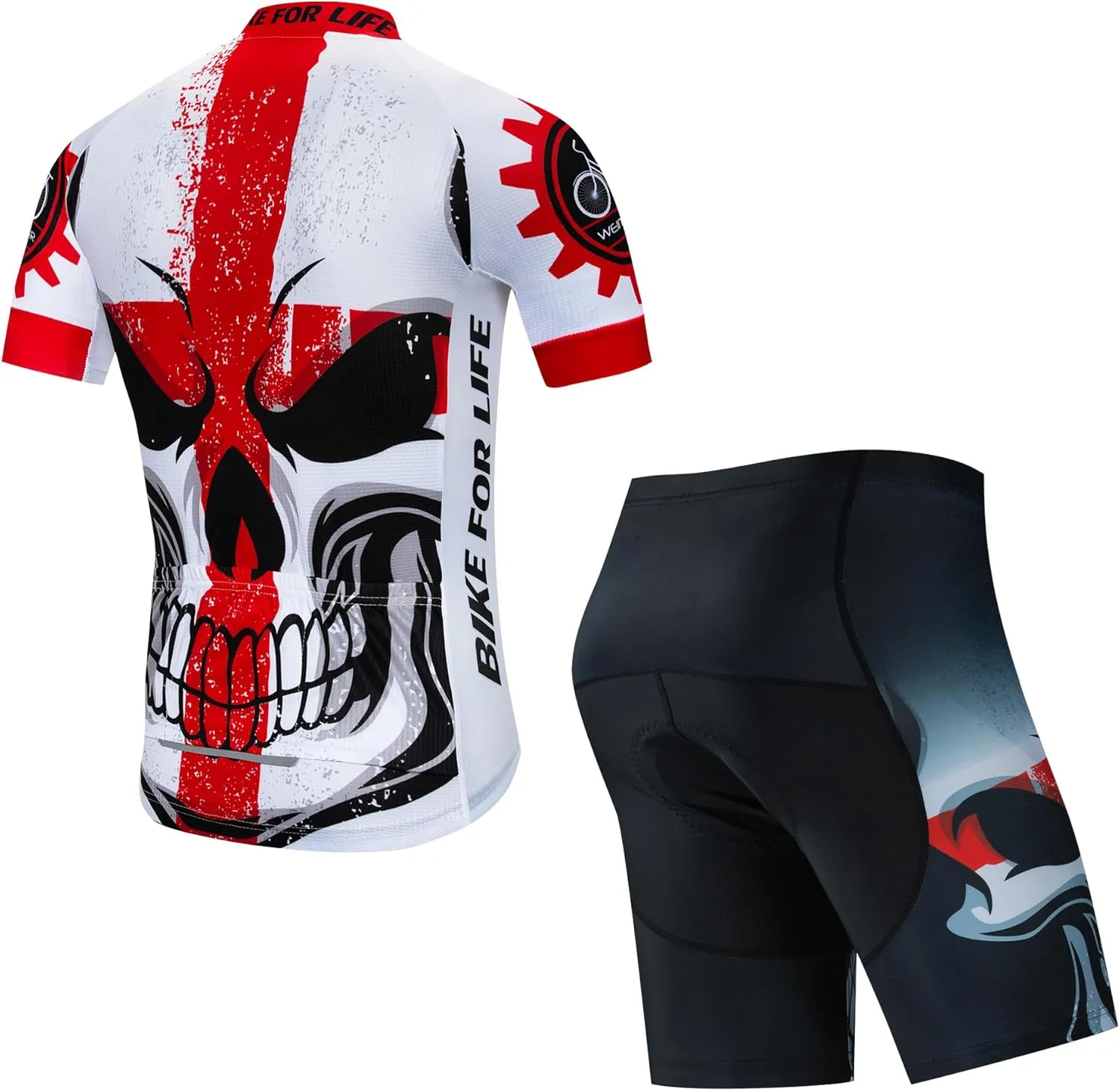 Cycling Jersey 12D Gel pad Bike Shorts Set MTB Ropa Ciclismo Summer Bicycling Maillot wear