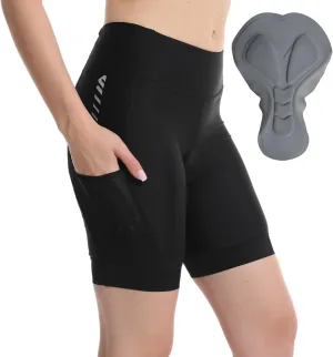Cycling Shorts Women Padded Bike Shorts Womens with Padding 3D Gel Pad Bicycle Biking Cargo High Waist Ergonomic