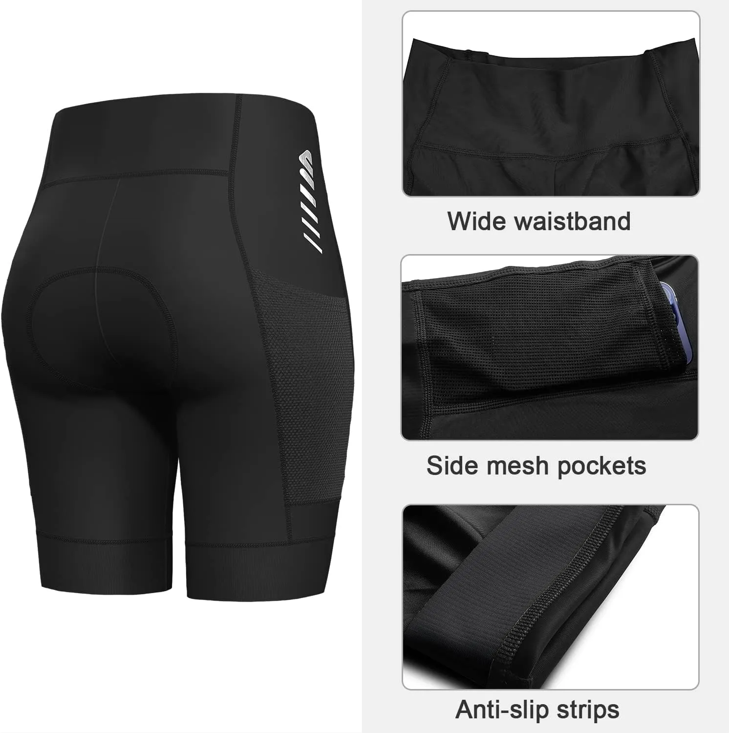 Cycling Shorts Women Padded Bike Shorts Womens with Padding 3D Gel Pad Bicycle Biking Cargo High Waist Ergonomic