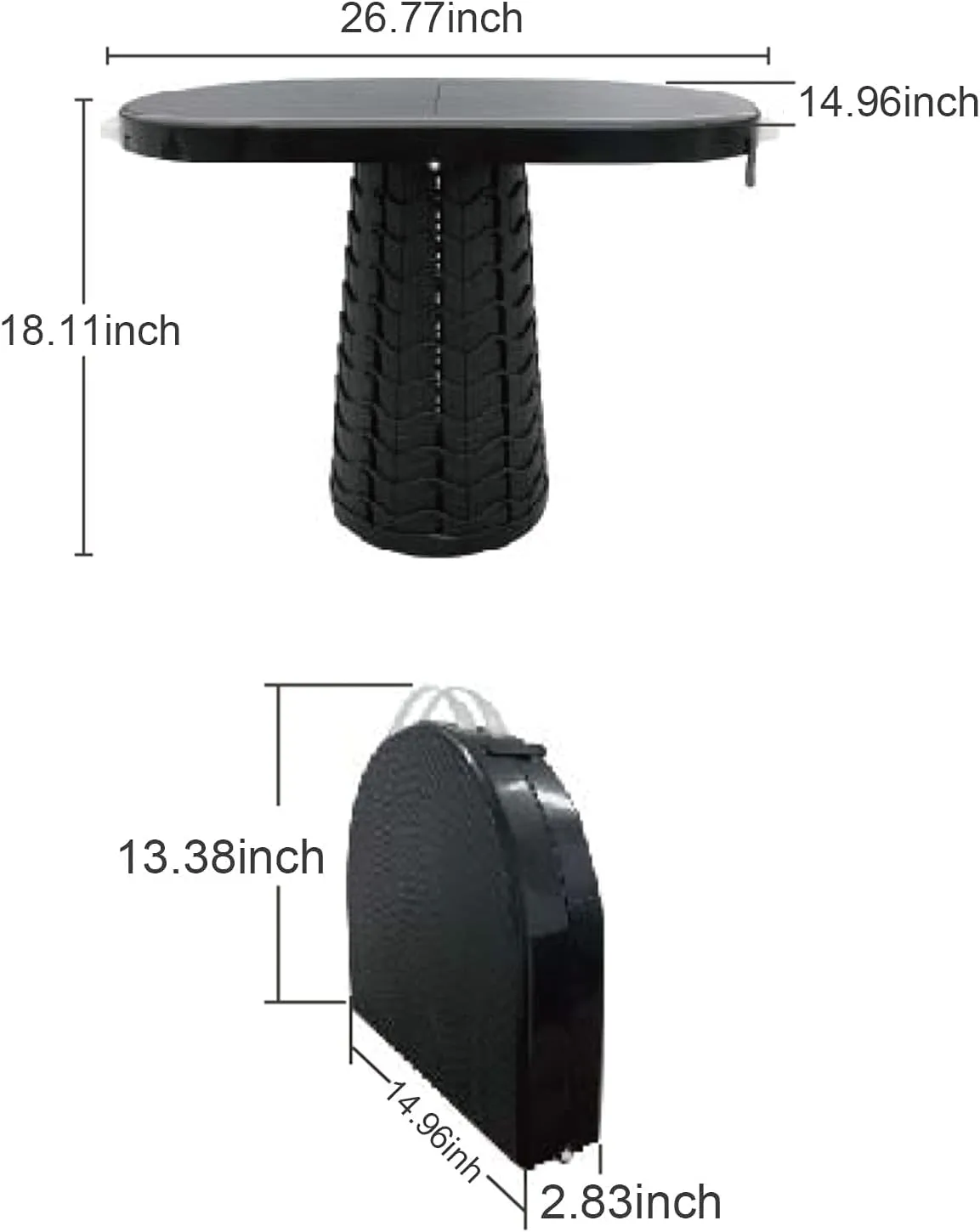 Deer's Life Small Portable Collapsible Table and Stool, Folding Telescoping Table, Fold Up Easy Yet Sturdy, Mini Camping Table for Party Kitchen Beach Travel Picnic BBQ