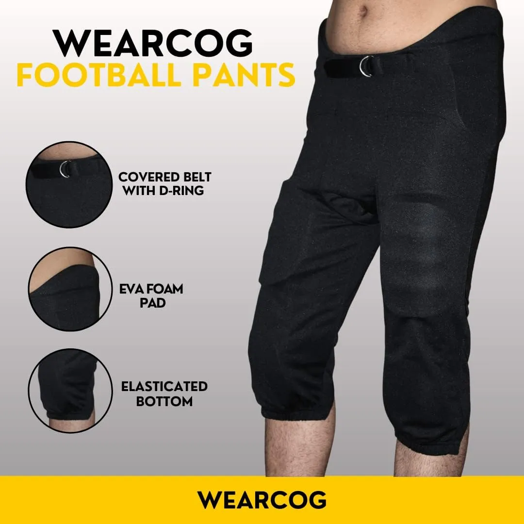 Deluxe Integrated Football Pants | 7 Padded Double Knit Practice Football Pants with Built-in Pads