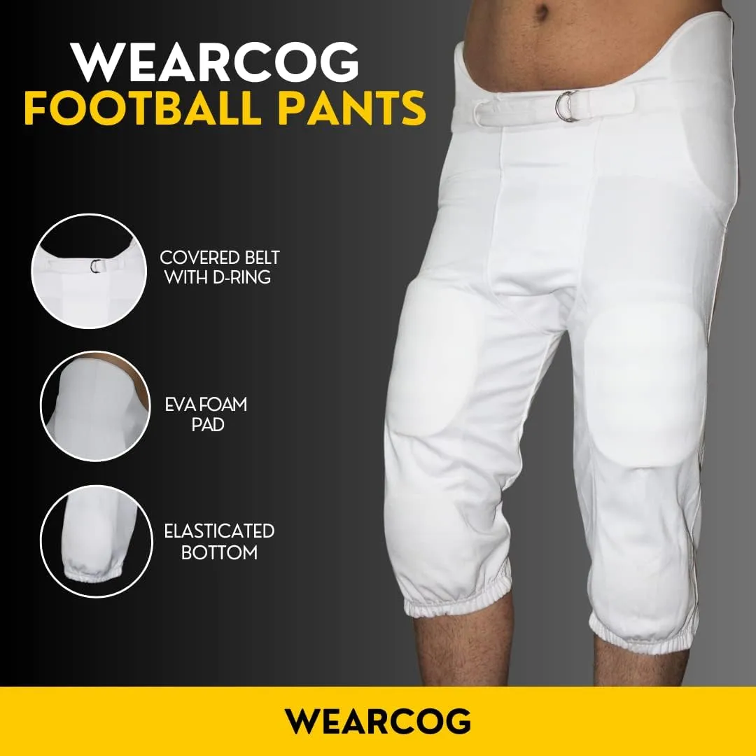 Deluxe Integrated Football Pants | 7 Padded Double Knit Practice Football Pants with Built-in Pads