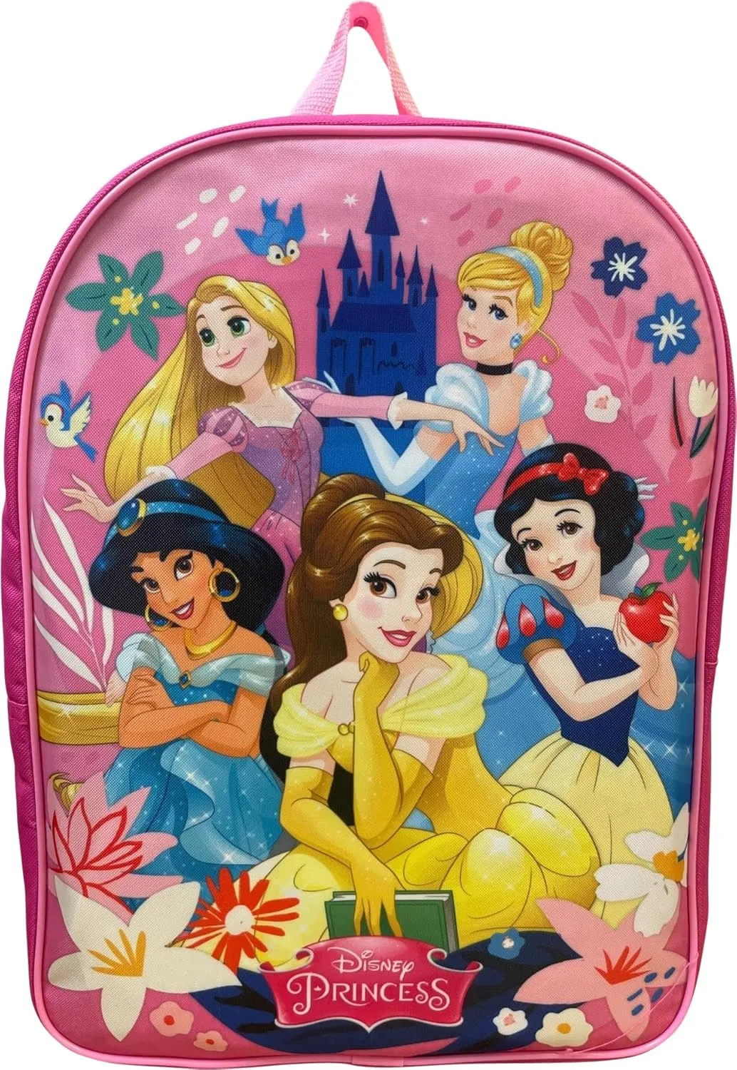 Disney Princess Licensed 15 Inch School Bag Backpack (Pink)