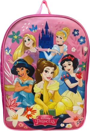Disney Princess Licensed 15 Inch School Bag Backpack (Pink)