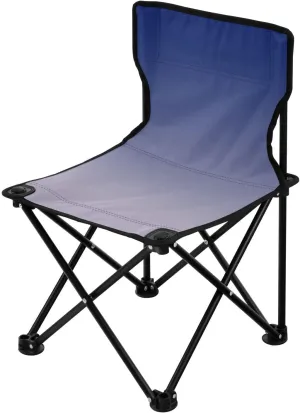 DOMIKING Dark Blue Purple Gradient Kids' Portable Camping Chairs for Outdoor Lawn Chairs with Carry Bag Folding Chair for Beach Events Garden