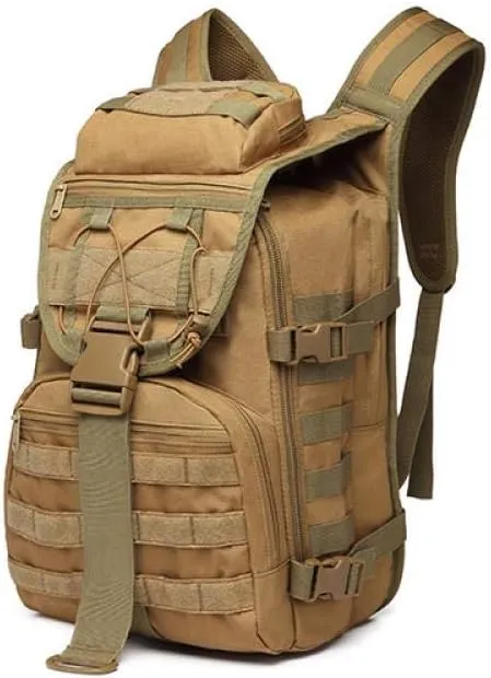 Double Shoulder Backpack Outdoor Double Shoulder Backpack Swordfish Bag Camouflage Tactics Men and Women Leisure, green