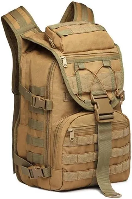 Double Shoulder Backpack Outdoor Double Shoulder Backpack Swordfish Bag Camouflage Tactics Men and Women Leisure, green