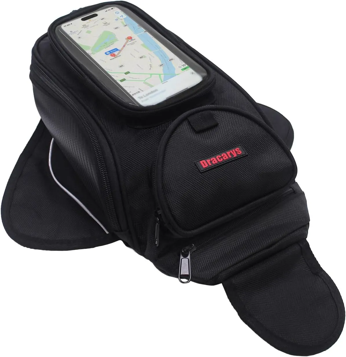Dracarys Motorcycle Tank Bag - Oxford Saddle Black Motorbike Bag - Strong Magnetic Bag for Honda Yamaha Suzuki Kawasaki Harley