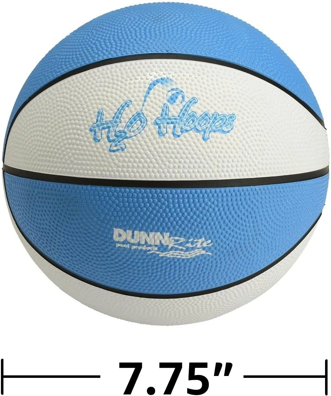 DUNNRITE Products 7.75" Diameter H2O Hoops Midsize Blue B140 Pool and Lake Water Basketball, Waterproof