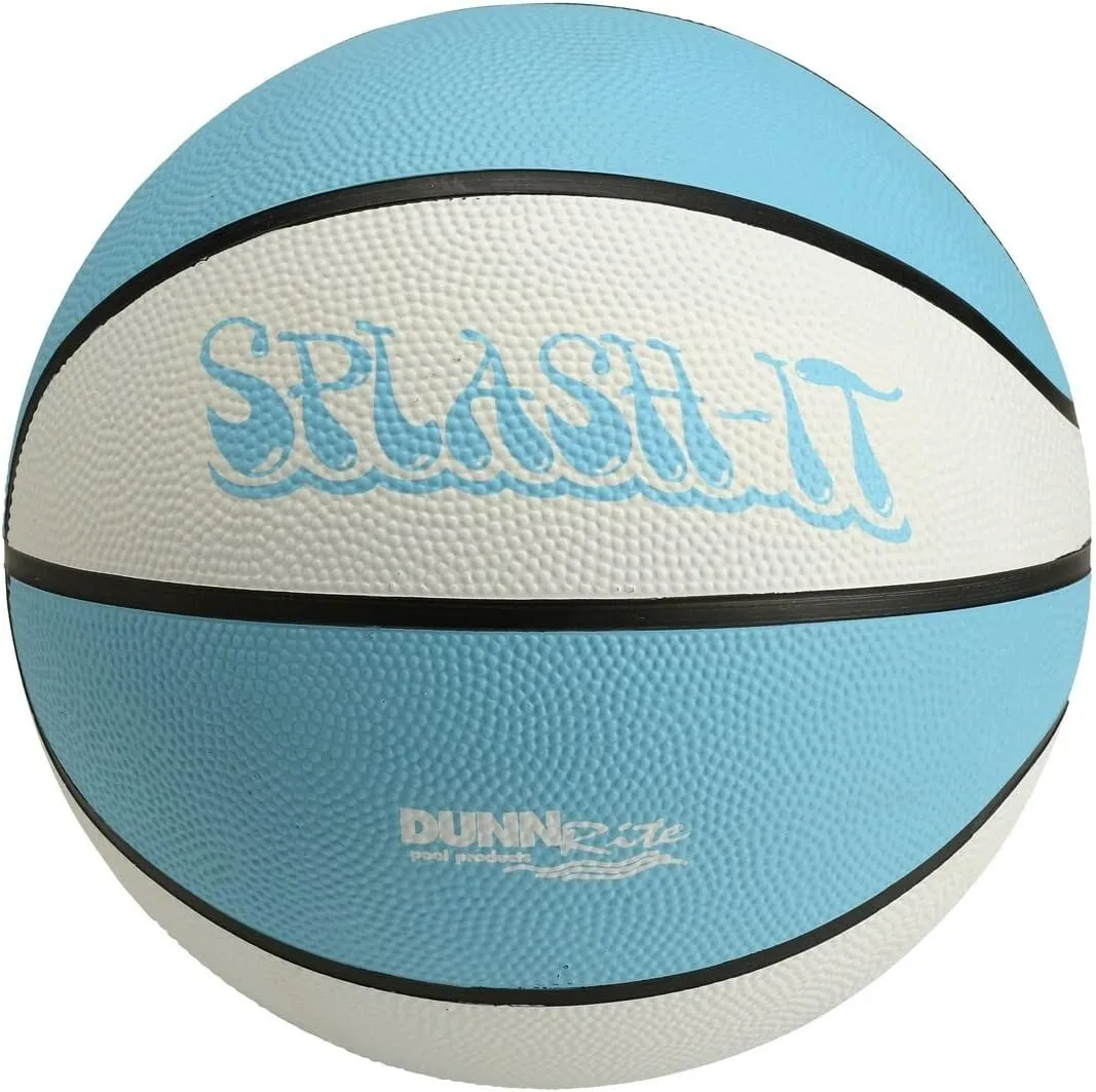 DUNNRITE Products 8" Diameter Midsize Aqua B120 Pool and Lake Water Basketball, Waterproof