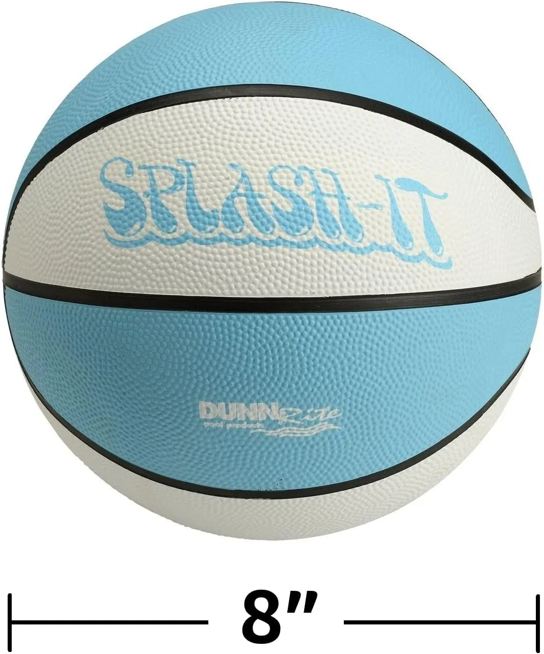 DUNNRITE Products 8" Diameter Midsize Aqua B120 Pool and Lake Water Basketball, Waterproof