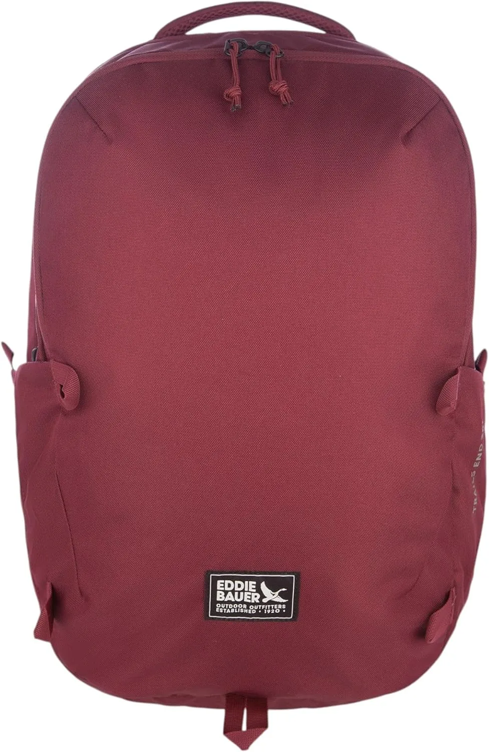 Eddie Bauer Trail Ends Backpack 28L | Laptop Sleeve | EDC | Work | Commuting | Side Pockets | Padded Shoulder | Mesh Back, Black Cherry