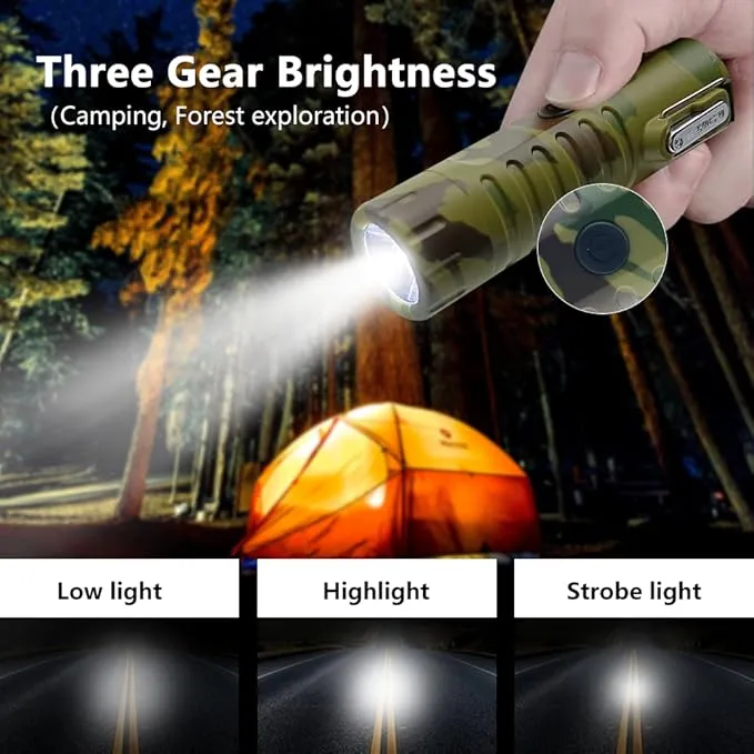 Electric Lighter Rechargeable, Waterproof Lighter Plasma Lighter with Flashlight Windproof ARC Lighter Flameless for Camping Hiking(Camouflage)