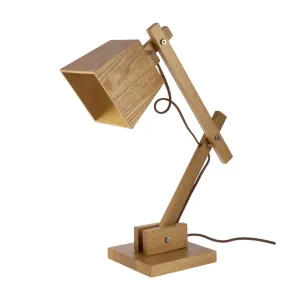 ELSINKI - Modern 1 Light Wooden Adjustable Table Lamp