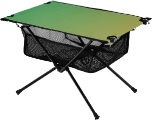 Emelivor Green Gradient Folding Camping Table Portable Beach Table with Carry Bag Small Foldable Table for Camping BBQ Hiking Outdoor Travel