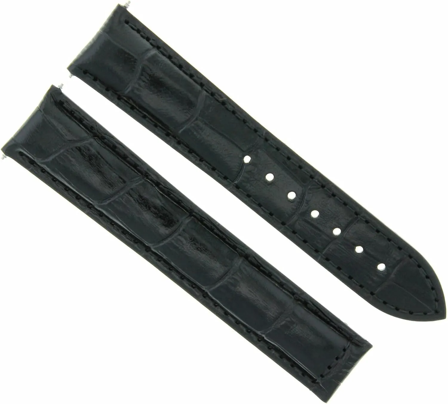 Ewatchparts 18mm Leather Watch Band Strap Compatible With 39mm Omega Speedmaster Reduced 3539.50 Black