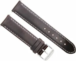 Ewatchparts 18mm Smooth Leather Watch Band Strap Compatible With Tissot T035.210.16.051.00-011-371-207 Dark Brown