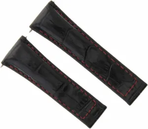 Ewatchparts 20mm Leather Watch Band Strap Compatible With All Rolex Daytona Watch Short, Regular, Long