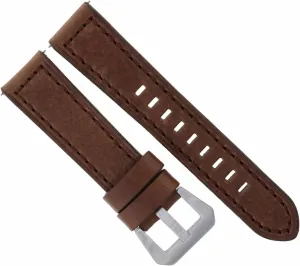 Ewatchparts 20mm Leather Watch Band Strap Compatible With Panerai 111 119 244 159 241 GMT Dark Brown Long