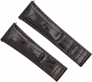 Ewatchparts 20mm Leather Watch Band Strap Compatible With Rolex Daytona 16519 16523 116520 Dark Brown Regular