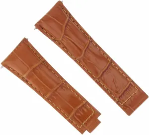 Ewatchparts Leather Watch Band Strap Compatible With Rolex Daytona 116518 116519 116520 116528 Tan Short
