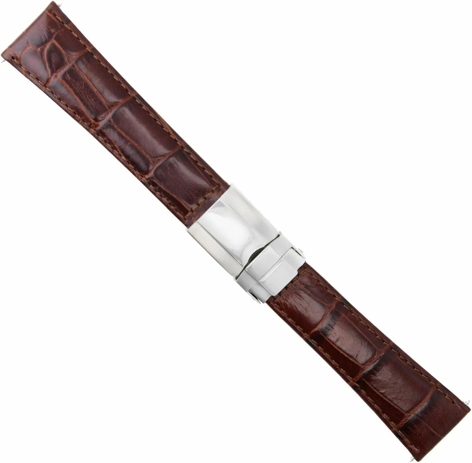 Ewatchparts Leather Watch Band Strap Compatible With Rolex Daytona 16520 116518 116523 Light Brown Short Stainless Steel Clasp