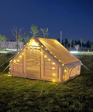 Extra Large Inflatable Camping Tent, Luxury Camping Tent, Easy to Set Up, 4 Season Windproof Outdoor Oxford Cloth Tent for Beach, Family Picnic