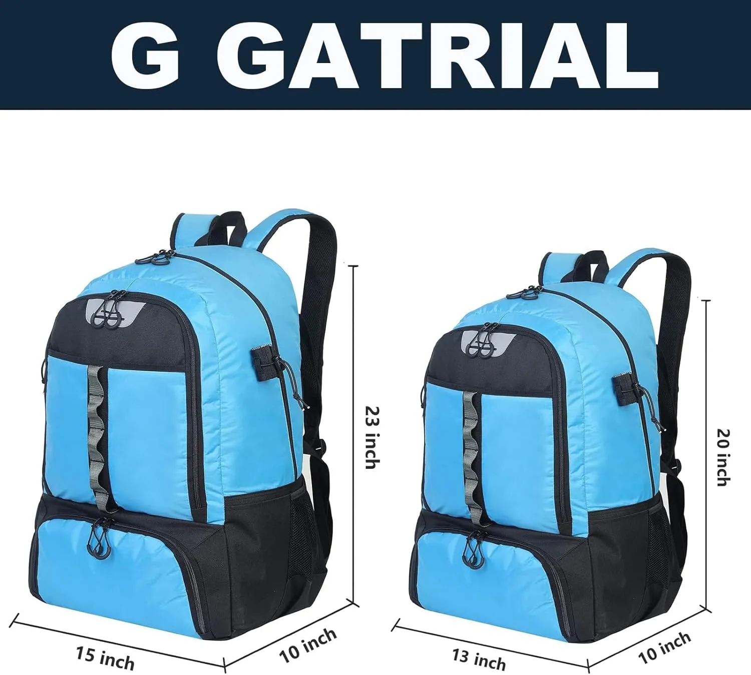 Extra Large Lacrosse Bag Backpack-20/23 Inch Lacrosse Backpack Holds All Lacrosse or Field Hockey Equipment-Two Stick Holders and Separate Cleats Compartment