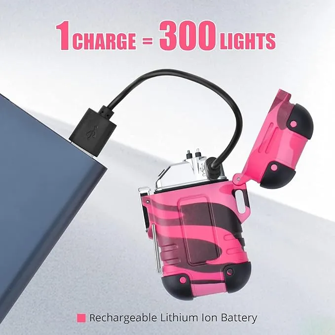 Extremus Blaze 360 Lighters, Rechargeable Electric Lighters, Dual Arc Lighter, Plasma Lighters, Waterproof & Windproof Lighter, USB Flameless Lighter for Camping, Hiking, Outdoor Adventures