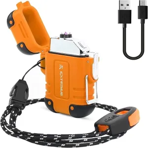 Extremus Blaze 360 Lighters, Rechargeable Electric Lighters, Dual Arc Lighter, Plasma Lighters, Waterproof & Windproof Lighter, USB Flameless Lighter for Camping, Hiking, Outdoor Adventures