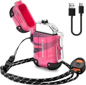 Extremus Blaze 360 Lighters, Rechargeable Electric Lighters, Dual Arc Lighter, Plasma Lighters, Waterproof & Windproof Lighter, USB Flameless Lighter for Camping, Hiking, Outdoor Adventures