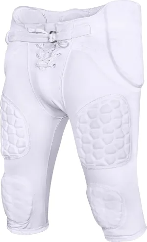 Exxact Sports Rebel Mens Integrated Football Pants with Built-in Pads, Lightweight Football Practice Pants with Lace-up Fly