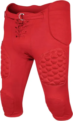 Exxact Sports Rebel Mens Integrated Football Pants with Built-in Pads, Lightweight Football Practice Pants with Lace-up Fly