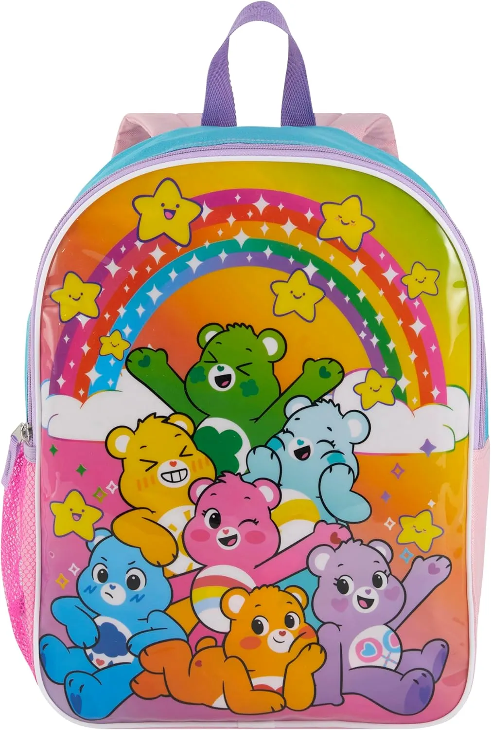 Fast Forward Care Bears 15' Backpack for Girls | Padded Straps & Large Zip Compartment | Back to School Supplies