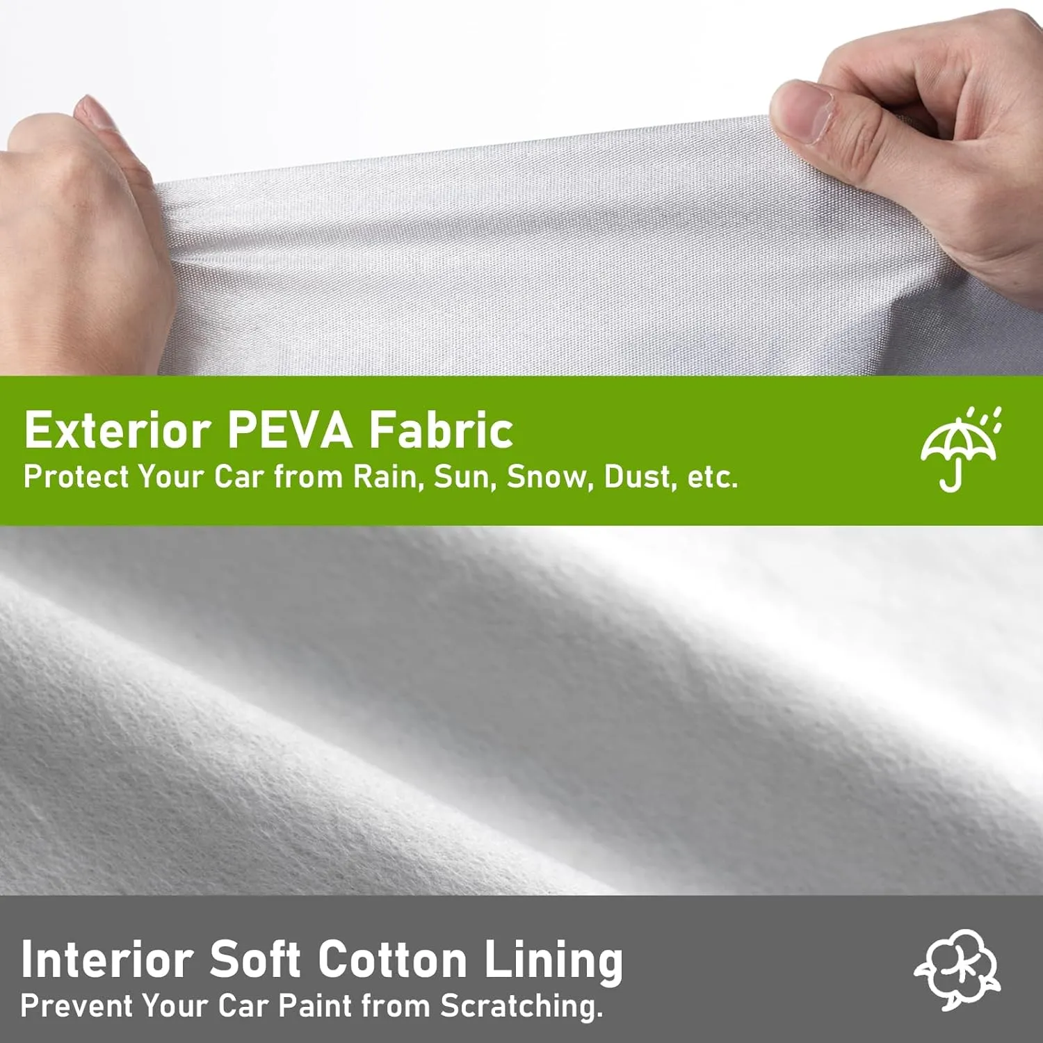 Favoto 6 Layers Car Cover Waterproof - All Weather SUV Car Cover for Automobiles Outdoor Rain Sun Snow Protection Universal Fit for SUV (201-206 inch) Full Exterior Cover