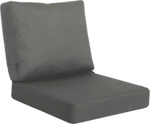 Favoyard Deep Seat Patio Cushions 22 × 22 inch Rainproof & Fadeness Furniture Cushion Set for Outdoor Chair Couch with Polyester-Linen Fabric & Removable Cover, Hidden Zipper and Adjustment Staps