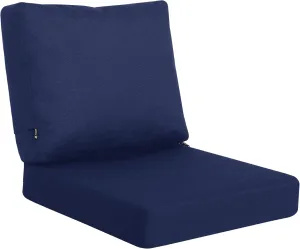 Favoyard Deep Seat Patio Cushions 24 × 24 inch Rainproof & Fadeness Furniture Cushion Set for Outdoor Chair Couch with Polyester-linen Fabric & Removable Cover, Hidden Zipper and Adjustment Staps