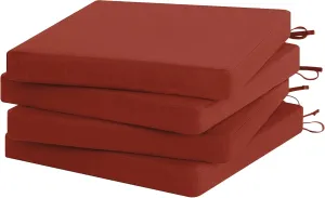 Favoyard Outdoor Chair Cushion Set of 4 Rainproof & Color Fade Resistant 19 x 19 x 2 in Square Corner Patio Furniture Cushions with Waterproof Hidden Zipper Attach Ties for Dining Table Chairs Seats