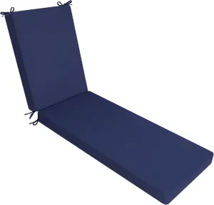 Favoyard Outdoor Lounge Chair Cushion 72x21x3 in Rainproof Color Fade-Resistant & Removable Cover Patio Chaise Lounge Cushion with High Resilience Insert Straps Hidden Zipper for Pool Lounge Chairs