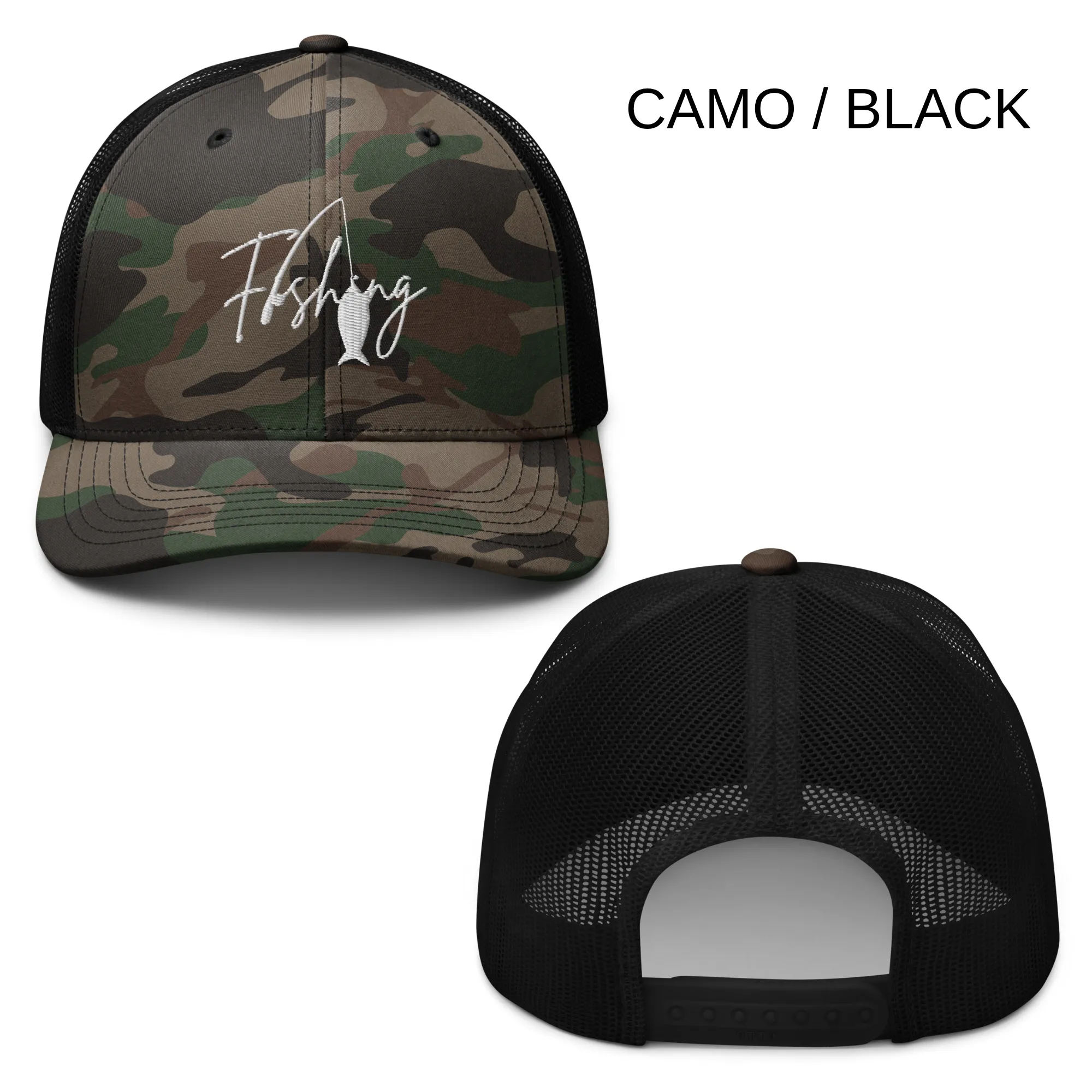 Fishing Camouflage trucker Cap Gift Fisherman Dad