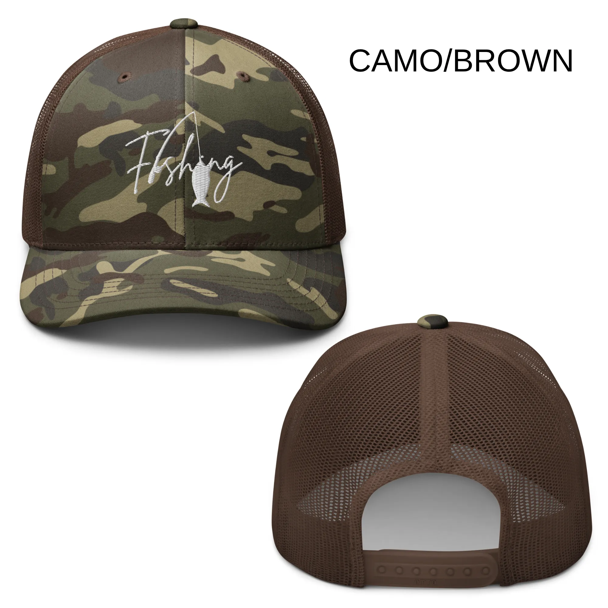Fishing Camouflage trucker Cap Gift Fisherman Dad
