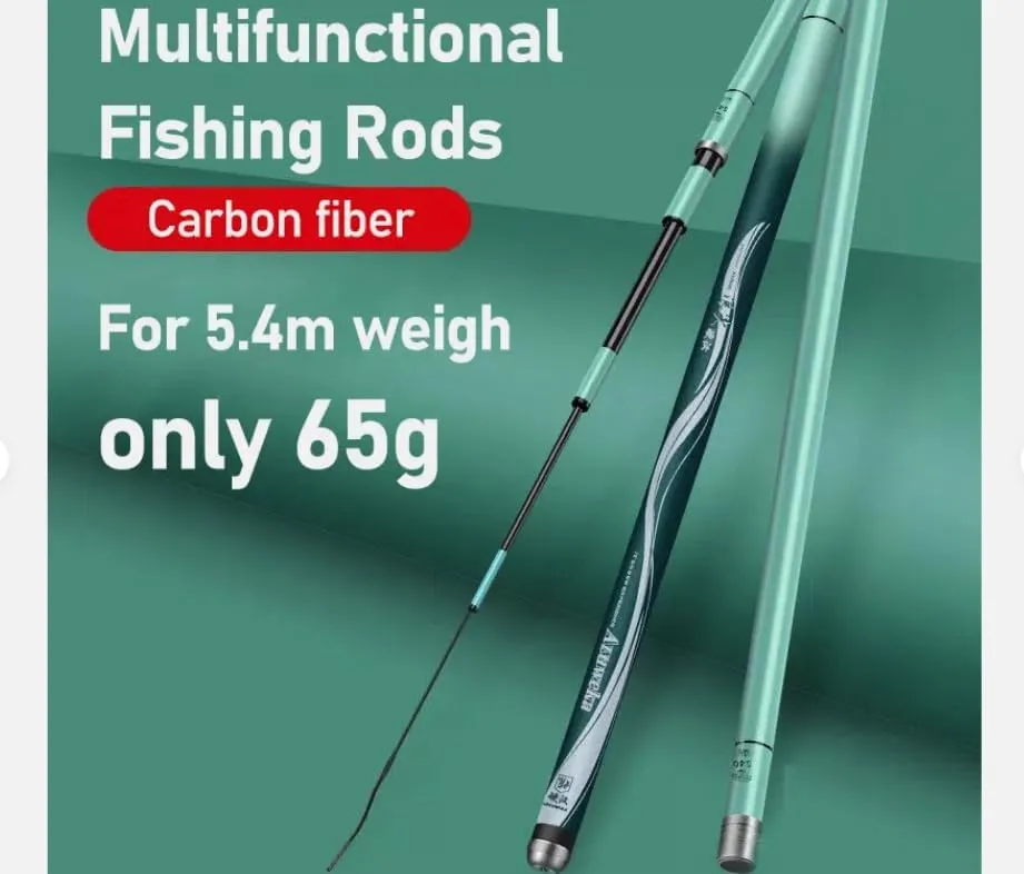Fishing Rod Telescopic Rod Super Light Hard Carbon Fiber Fish Rod 2.7m-7.2m