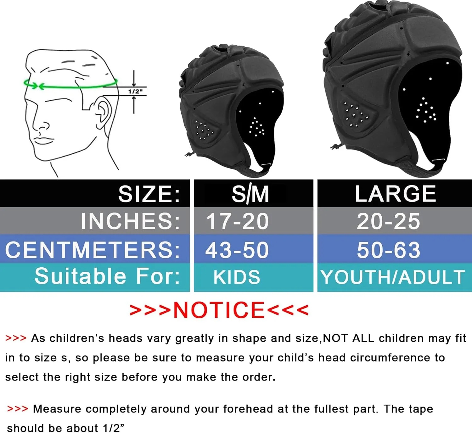 Flag Football Helmet 7v7 Soft Padded Headgear Rugby Headguards Shell Youth Kids Adults